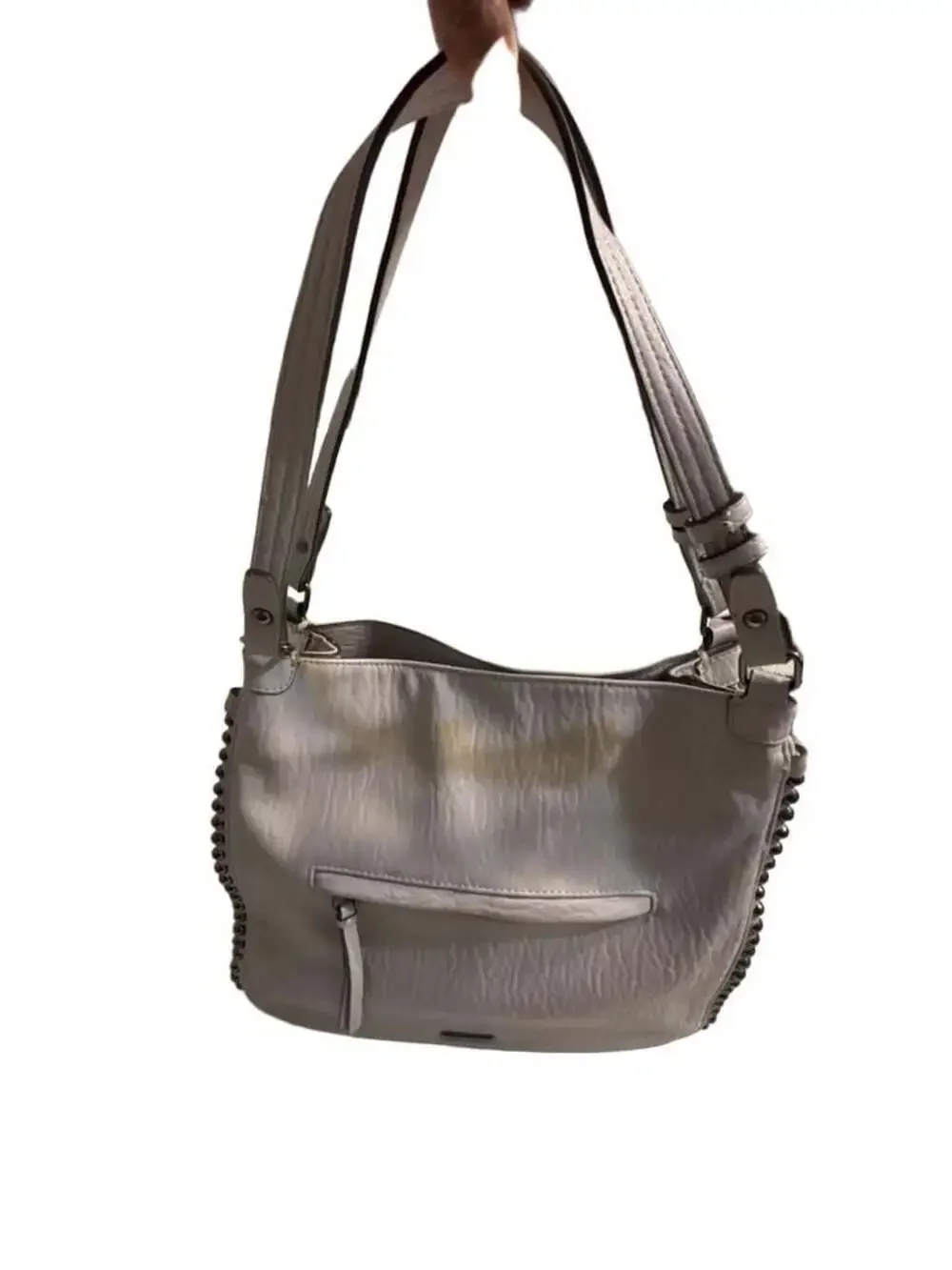 Jessica Simpson Studded Hobo Shoulder Bag in Gray